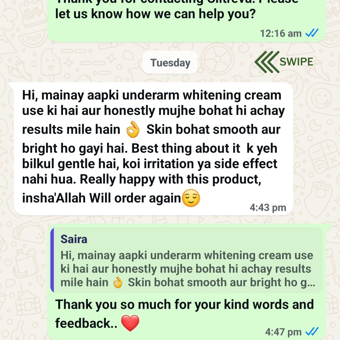 Under Arm Whitening Cream - Lighten Dark Patches Instantly - 50ml