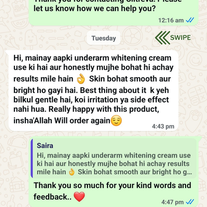 Under Arm Whitening Cream - Lighten Dark Patches Instantly - 50ml